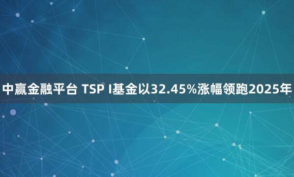 中赢金融平台 TSP I基金以32.45%涨幅领跑2025年